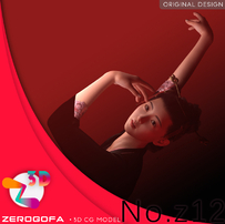 Z12 daz的3D建模人物模型素材可制作动画女性美女3d模型